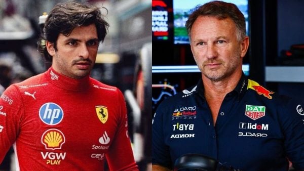 Carlos Sainz and Christian Horner