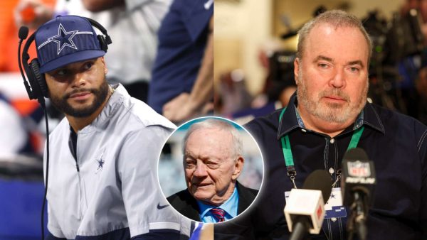 Dak Prescott, Mike McCarthy and Jerry Jones