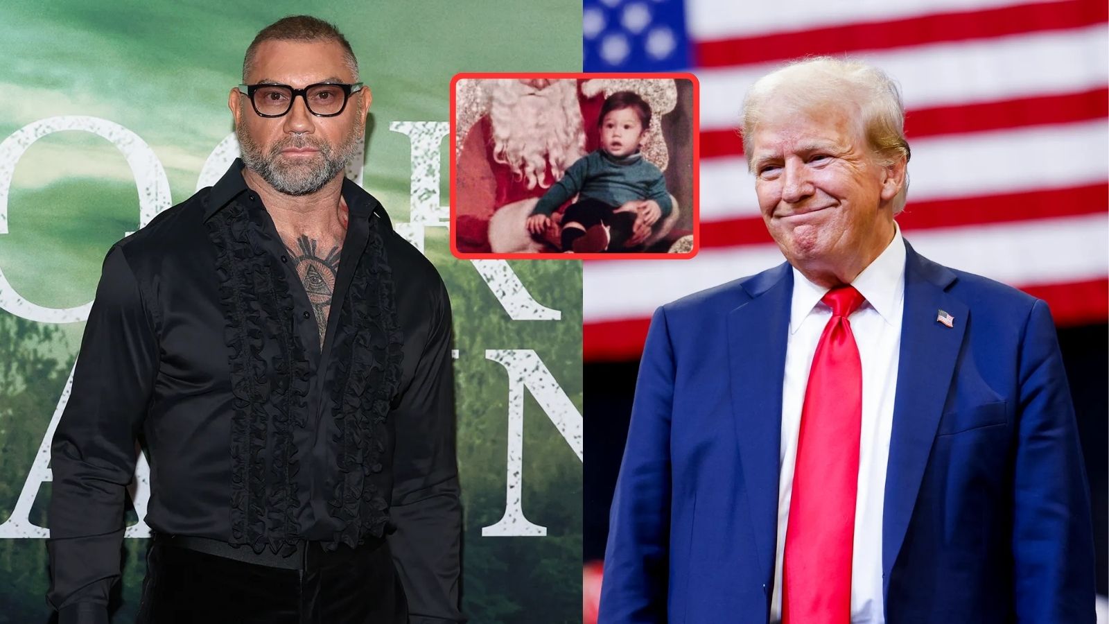 “grew up and became a woke Kamala voter”- Trolls taint Dave Bautista’s ADORABLE childhood photo on Christmas reminding him of Donald Trump’s election rout