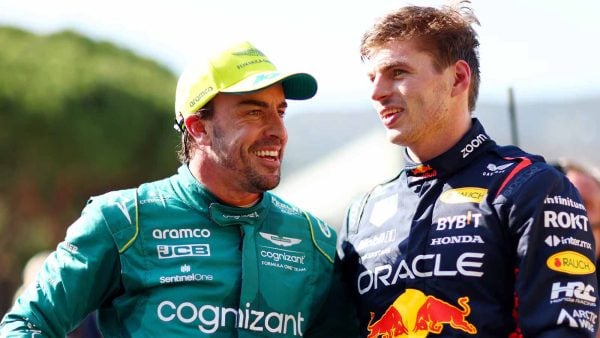 Fernando Alonso and Max Verstappen (via Formula 1)