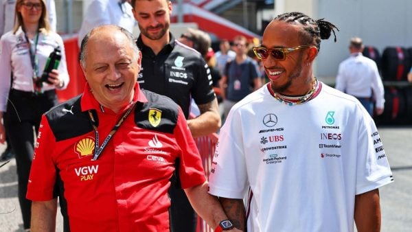 Fred Vasseur and Lewis Hamilton (via XPBimages)