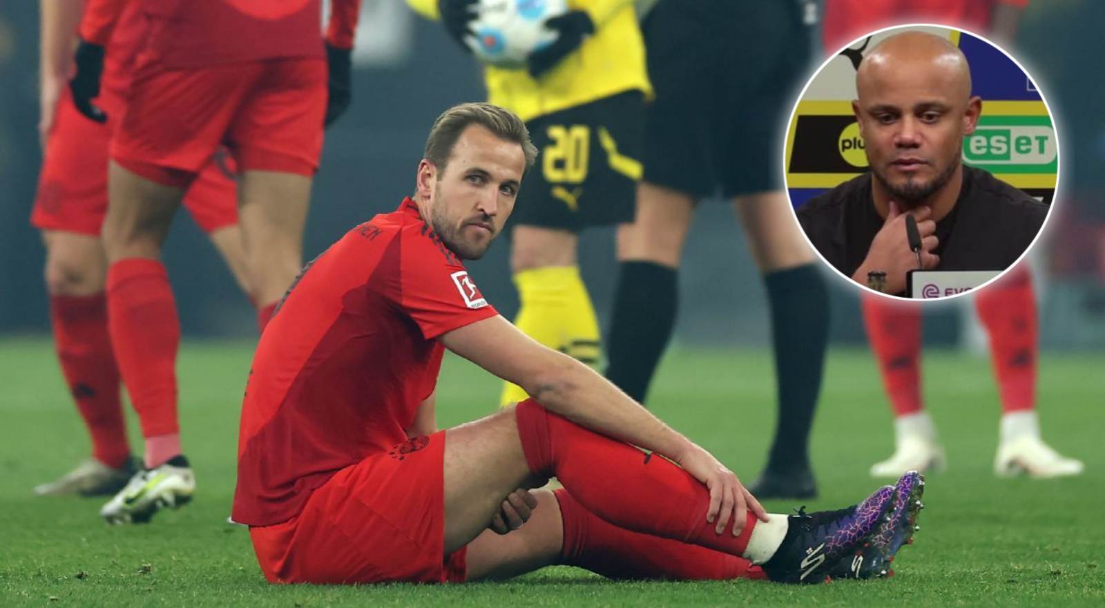 “I could sense the English worry” – Bayern Munich boss Vincent Kompany offers Harry Kane INJURY update as player limps off against Borussia Dortmund