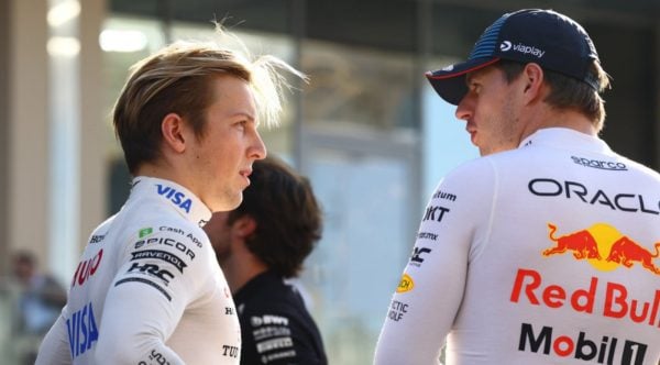 Liam Lawson and Max Verstappen (via Getty Images)