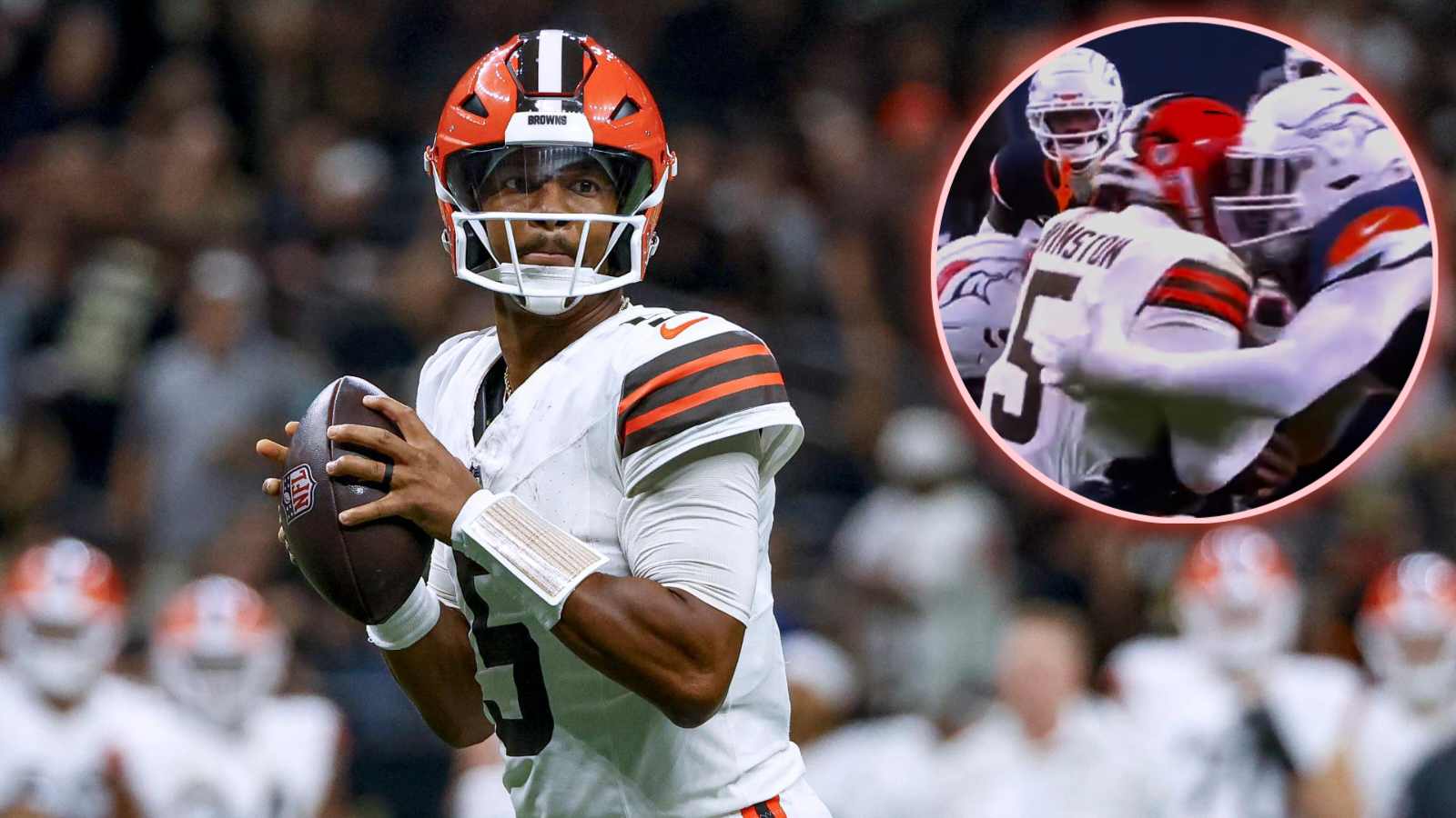 “If that were Mahomes, defender would have done 20 years” – Jameis Winston getting absolutely bulldozed by Broncos players and getting no call from refs has fans in SHOCK