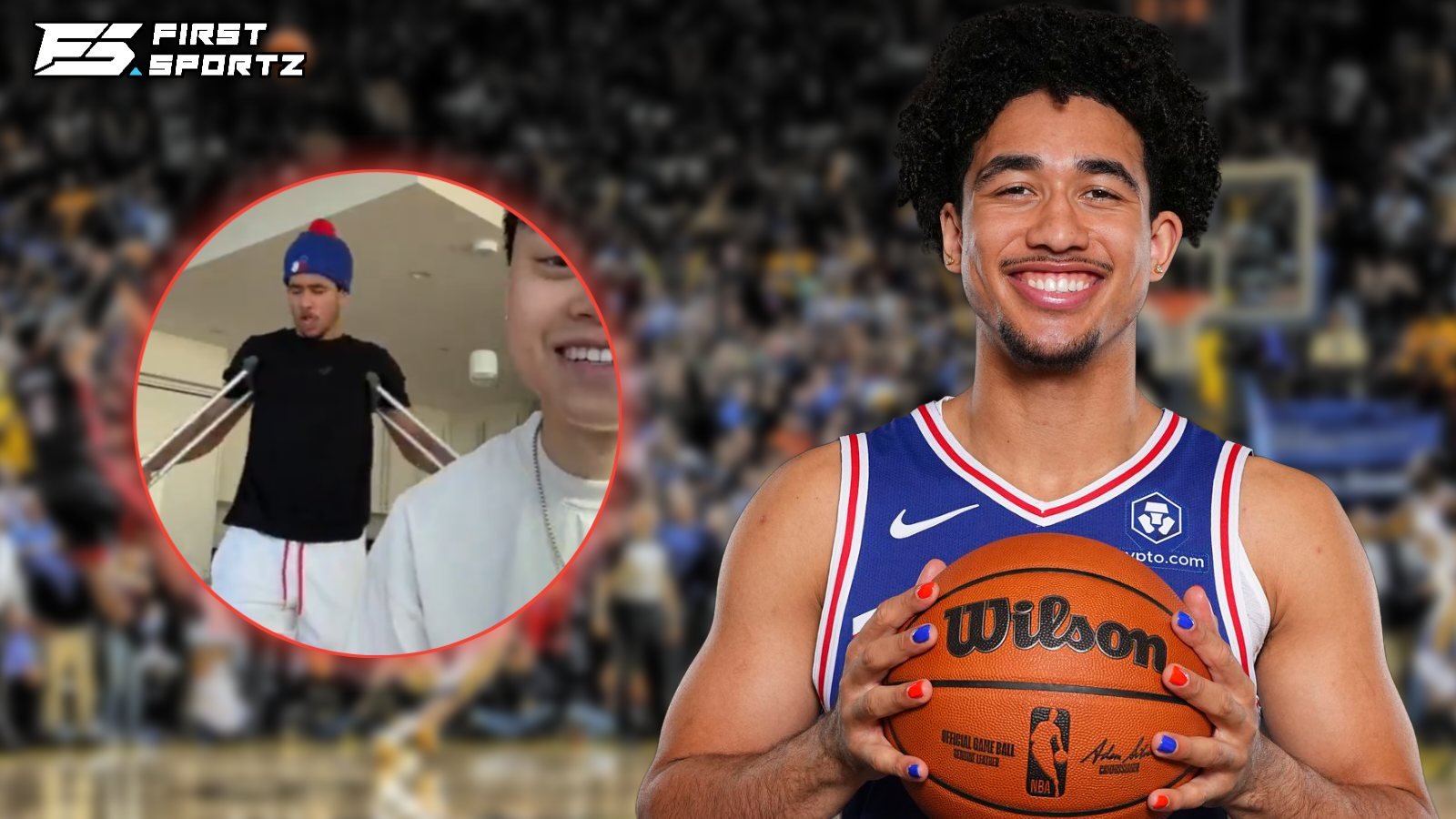 WATCH: Injured Sixers rookie Jared McCain goes VIRAL for doing TikTok dance on crutches