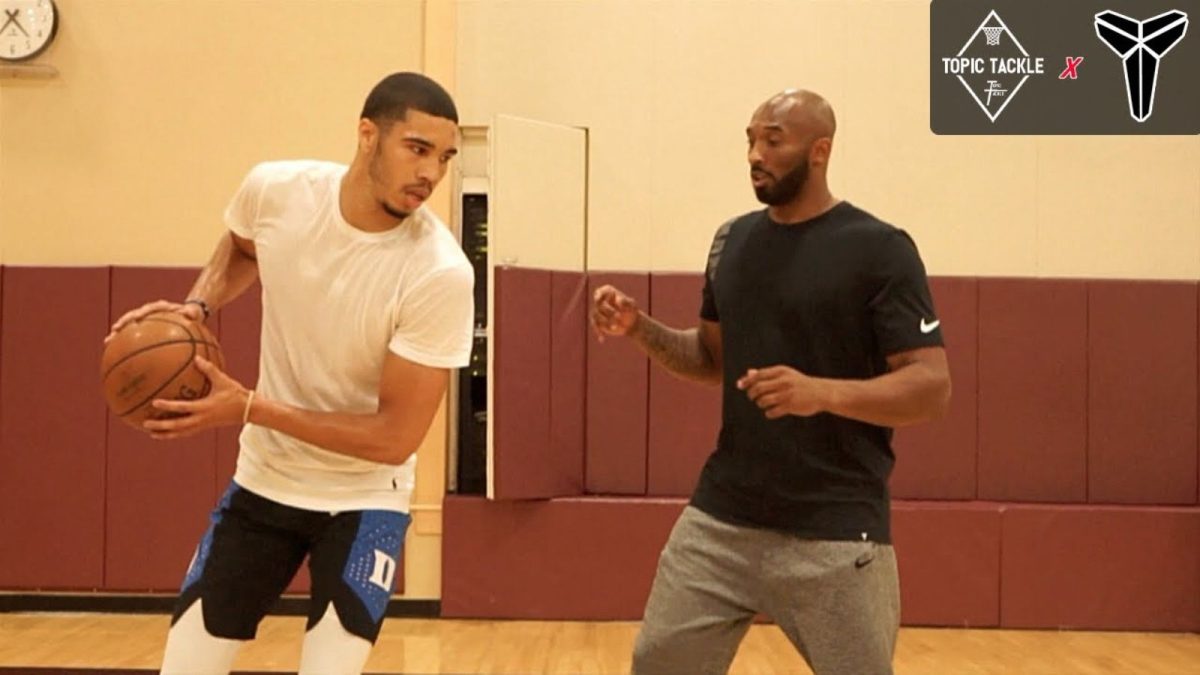 Jayson Tatum Kobe Bryant practicing together