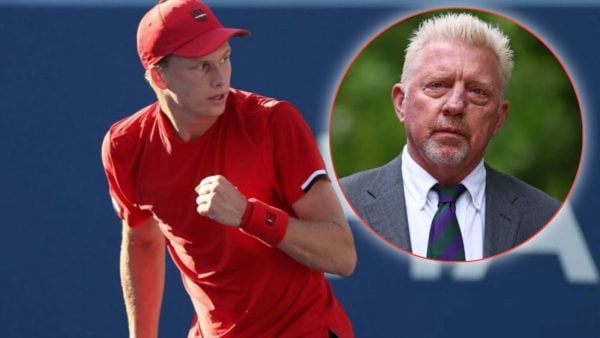 Jenson Brooksby and Boris Becker (via X/CNN)