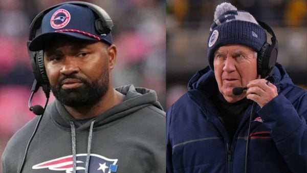 Jerod Mayo and Bill Belichick