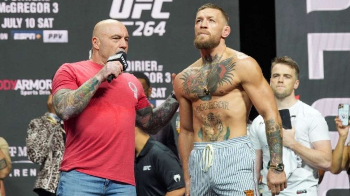 Joe Rogan interviewing Conor McGregor