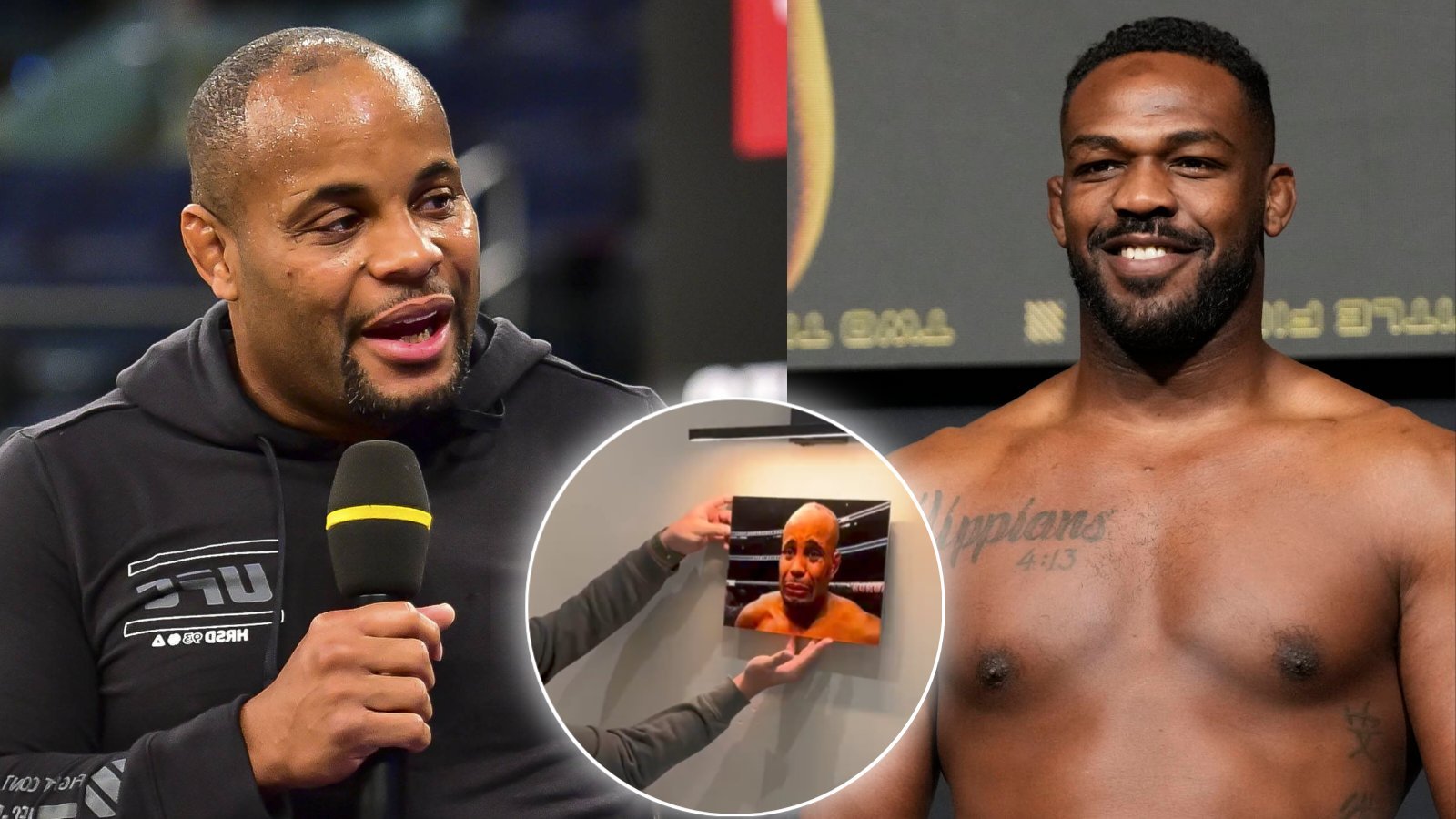 “La Cry De La Pus,” Jon Jones backpedals bid to squash beef with arch-rival Daniel Cormier with rare art piece