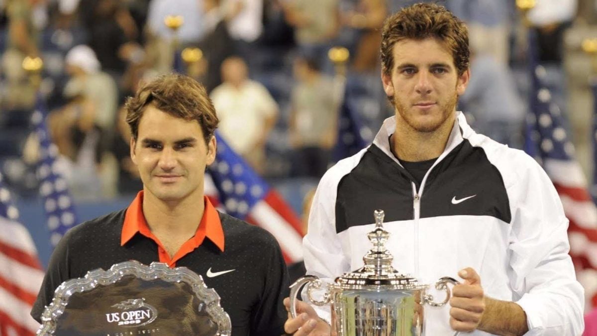 Juan Martin Del Potro and Roger Federer