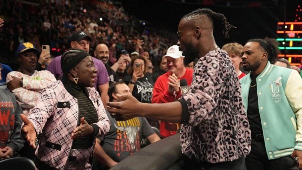 Kofi Kingston and his mother on Raw