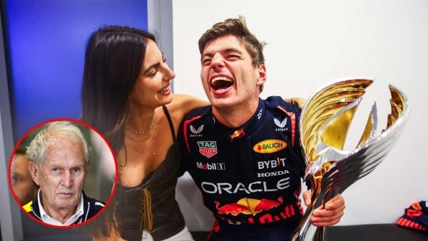 Kelly Piquet and Max Verstappen (via Red Bull), Helmut Marko (in circle, via XPBimages)