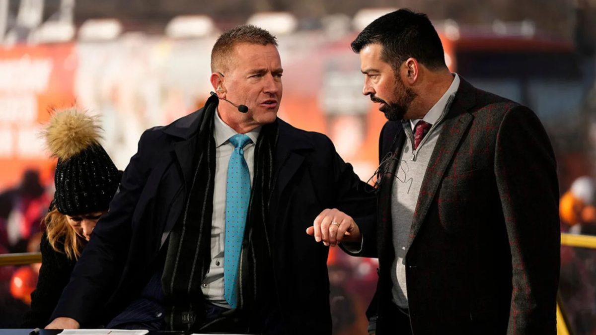 Kirk Herbstreit with Ohio State head coach Ryan Day