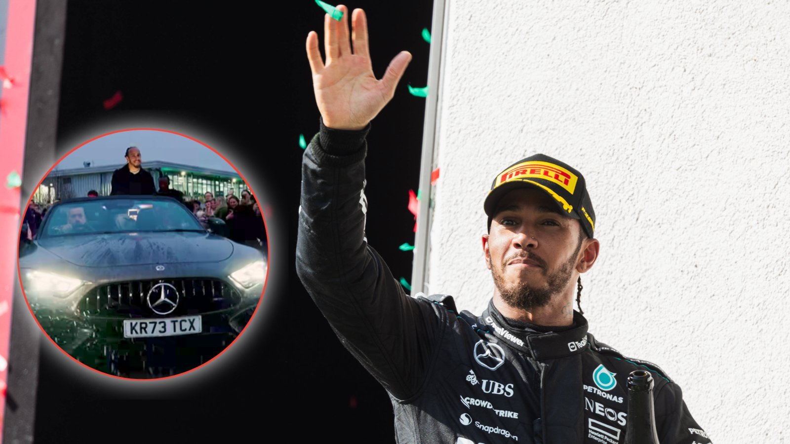 (Video) Lewis Hamilton completes Mercedes farewell tour with GRAND send-off in Brackley