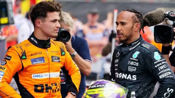 Lewis Hamilton and Lando Norris (via Planetf1)