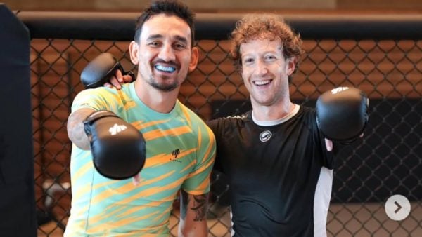 Max Holloway and Mark Zuckerberg