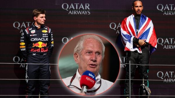 Max Verstappen, Lewis Hamilton and Helmut Marko