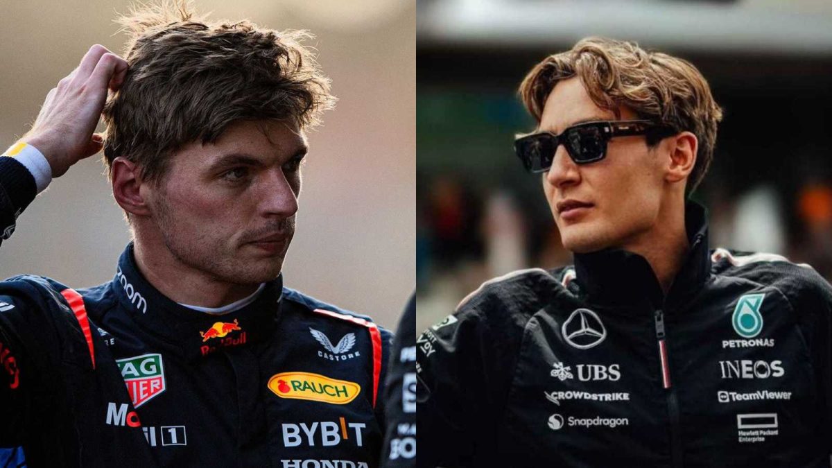 Max Verstappen and George Russell