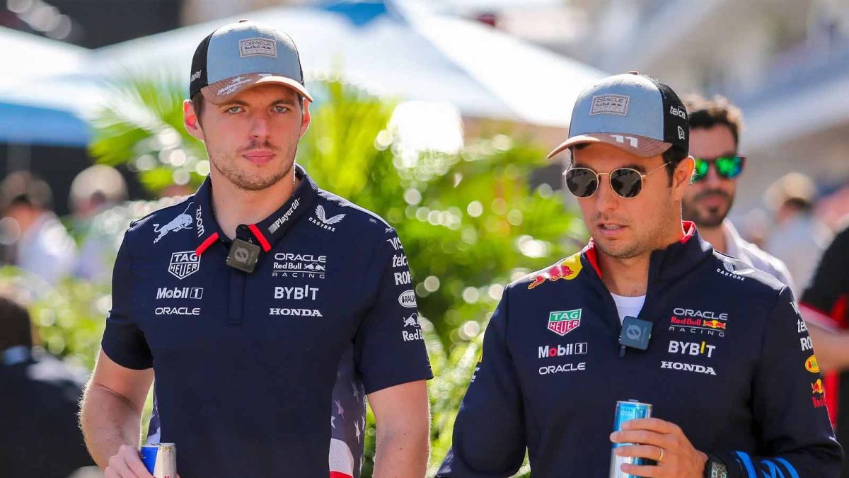 Max Verstappen and Sergio Perez (via IMAGO)