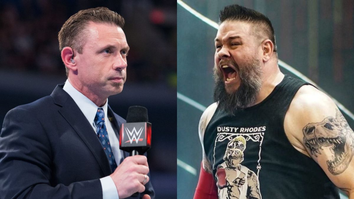 Michael Cole and Kevin Owens