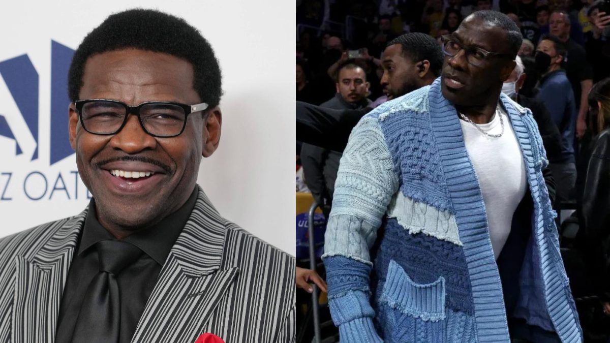 Michael Irvin stepped in to stop Shannon Sharpe from talking about the young couple