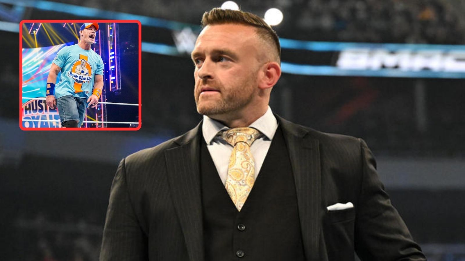 30-year-old star asks Nick Aldis whether he’s bringing back John Cena as his opponent on next week’s SmackDown