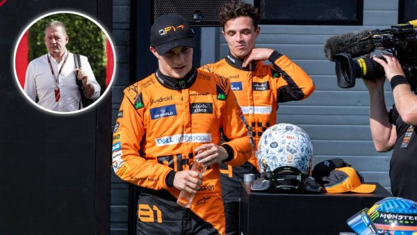 Oscar Piastri, Lando Norris and Jos Verstappen