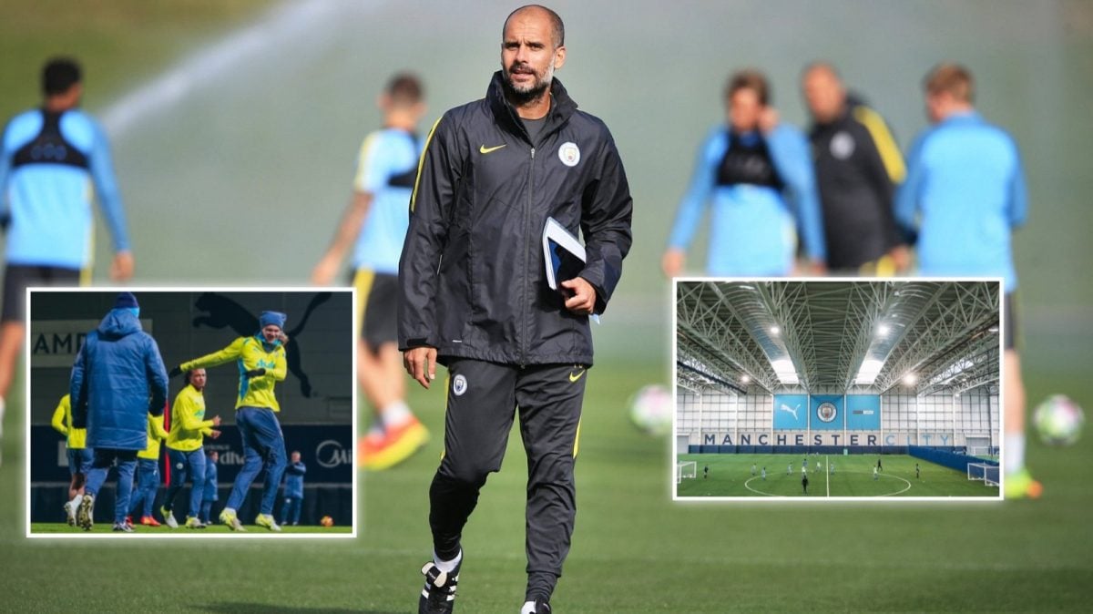 Pep Guardiola Manchester City training