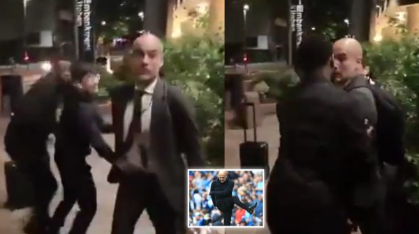 Pep Guardiola angry on fan