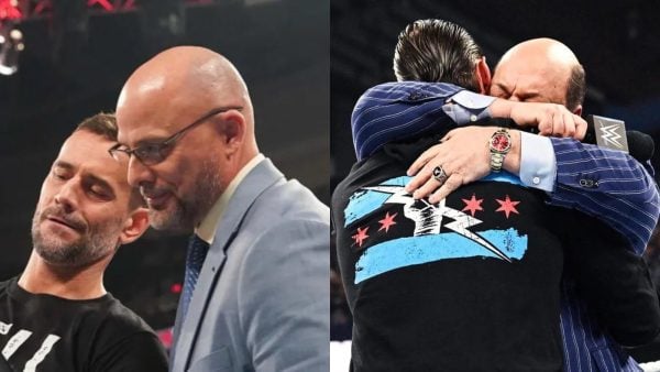 CM Punk with Adam Pearce and Paul Heyman