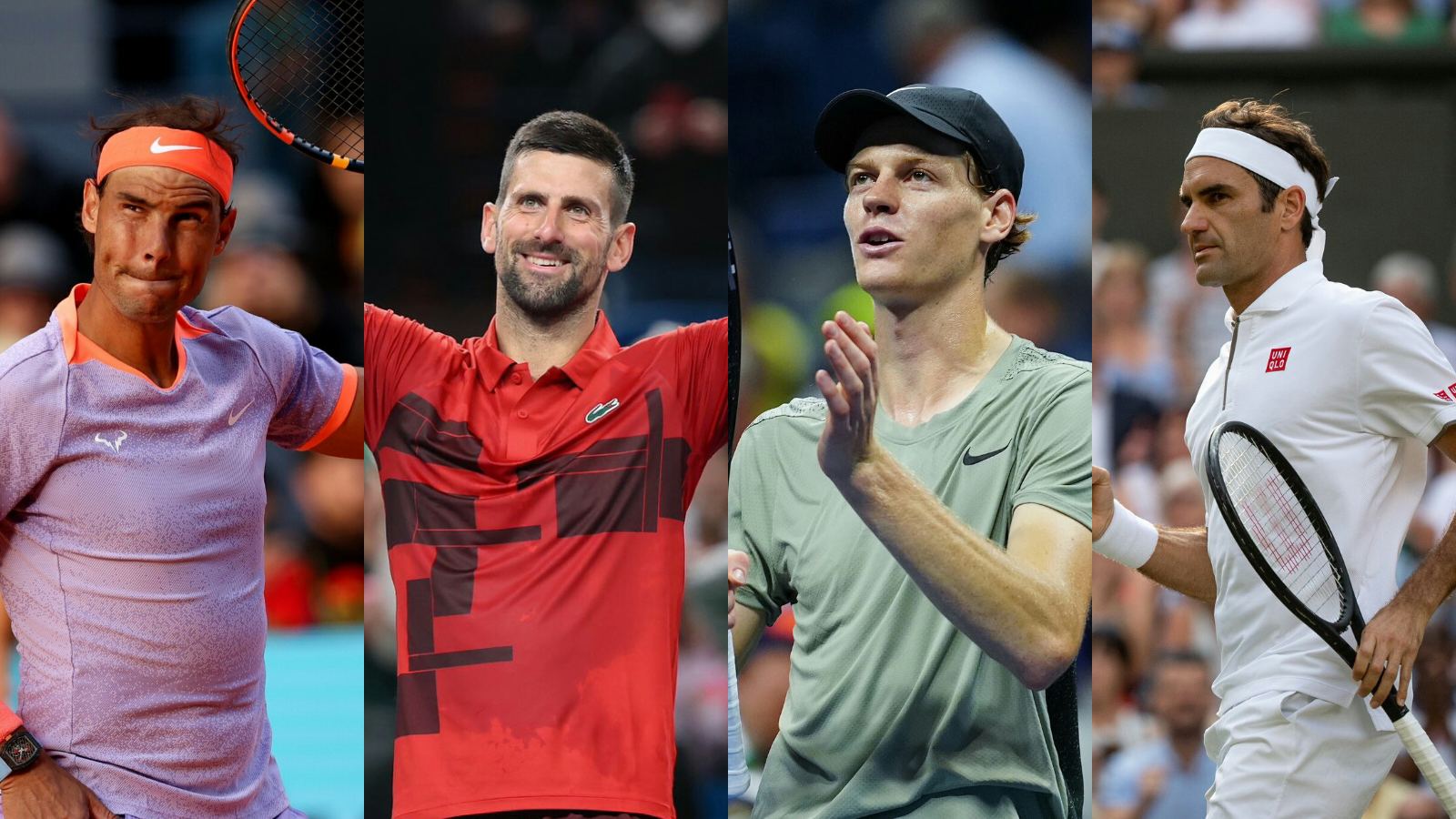 Jannik Sinner vs Roger Federer, Rafael Nadal, and Novak Djokovic at same age