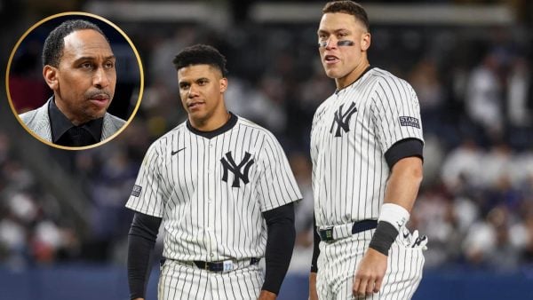 Stephen A. Smith, Juan Soto and Aaron Judge