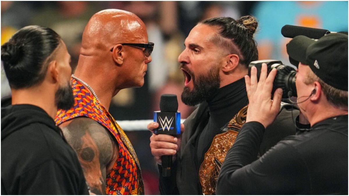 The Rock and Seth Rollins