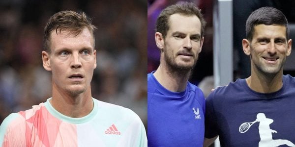 Tomas Berdych, Andy Murray and Novak Djokovic