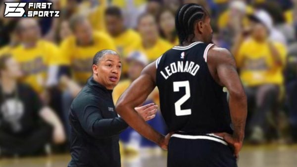 Tyronn Lue and Kawhi Leonard