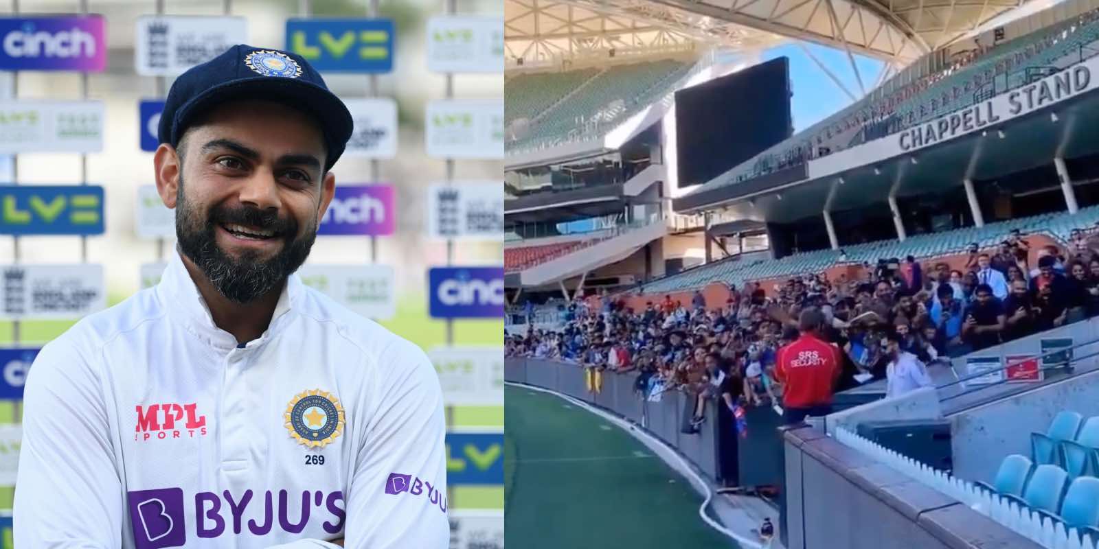 WATCH: Fans cheer for KING VIRAT KOHLI as he arrives for his warm-up in Adelaide