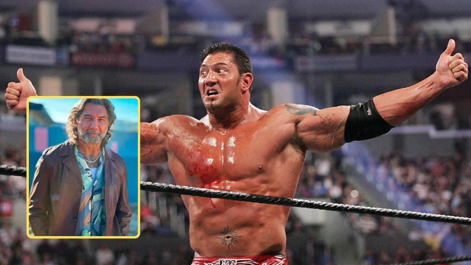 “Never found him attractive before”- Wrestling fans go wild after Dave Bautista looks completely unrecognizable in new long hair look