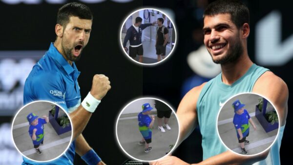Carlos Alcaraz again met internet sensation John before the quarterfinal match against Novak Djokovic