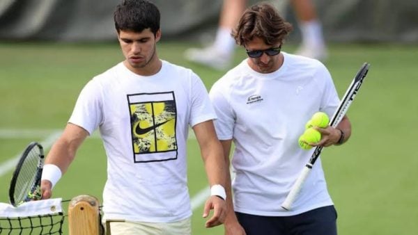 Carlos Alcaraz and Juan Carlos Ferrero (via Eurosport)