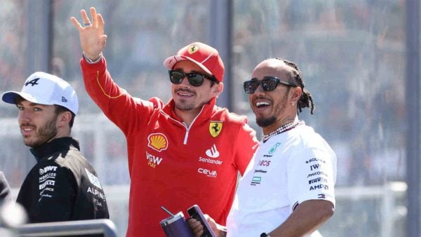 Charles Leclerc and Lewis Hamilton (via IMAGO)