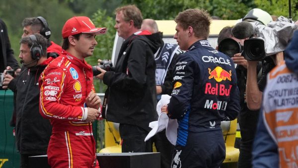 Charles Leclerc and Max Verstappen