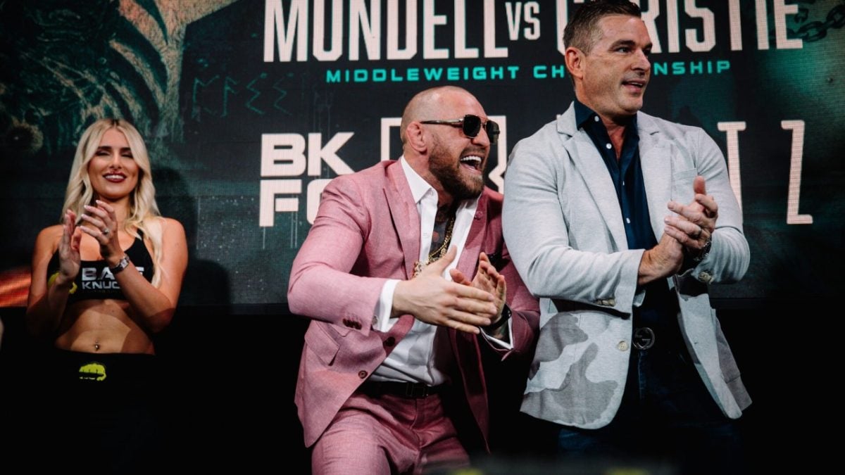 Conor McGregor and David Feldman at a BKFC event