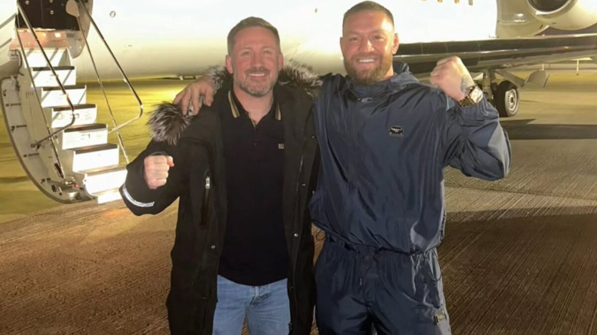 Attending Donald Trump event, Conor McGregor has three-word response to Presidential aspirations 3 Conor McGregor and his coach, John Kavanagh, together
