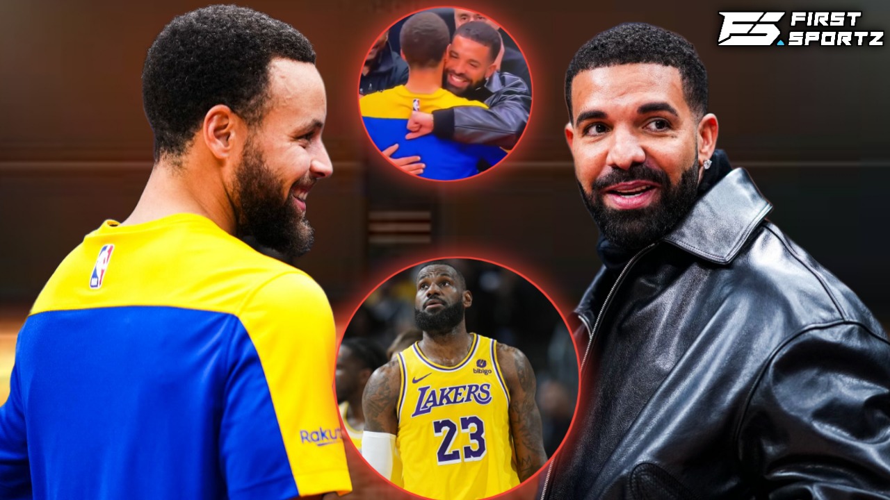 Steph Curry daps up Drake amidst ‘beef’ with LeBron James sparking reactions: “What an actual brother looks like”