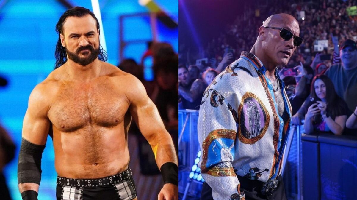 WATCH: The Rock looks unrecognizable after becoming the victim of his daughters' 'over the top' makeup skills 2 Drew McIntyre and The Rock