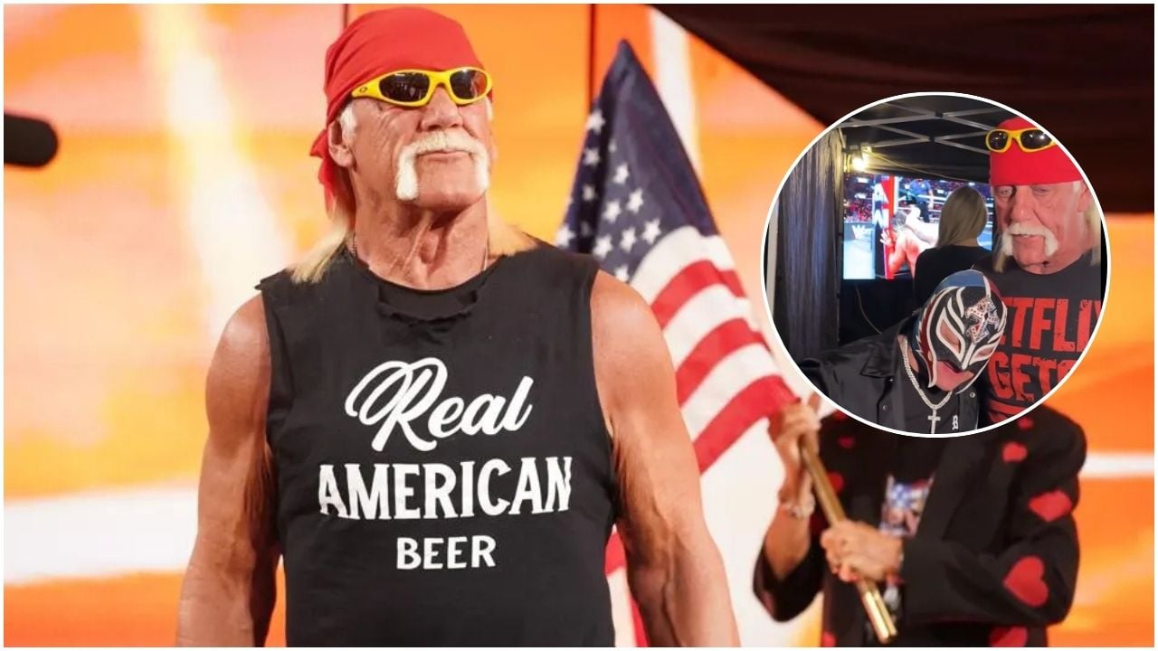 WATCH: Hulk Hogan spotted drinking beer with former WWE Champion after getting booed out of the building on Raw’s Netflix debut