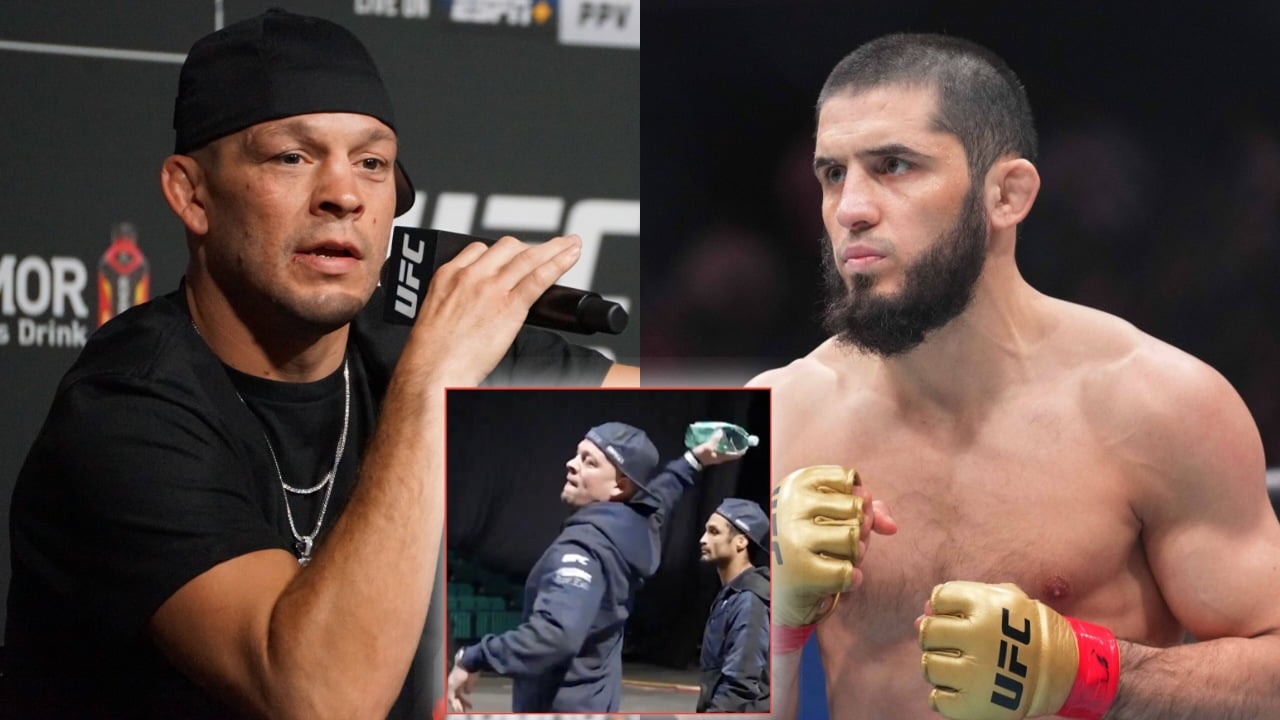 Islam Makhachev details bizarre run in with Nate Diaz months prior to UFC 311 presser’s bottle throwing incident