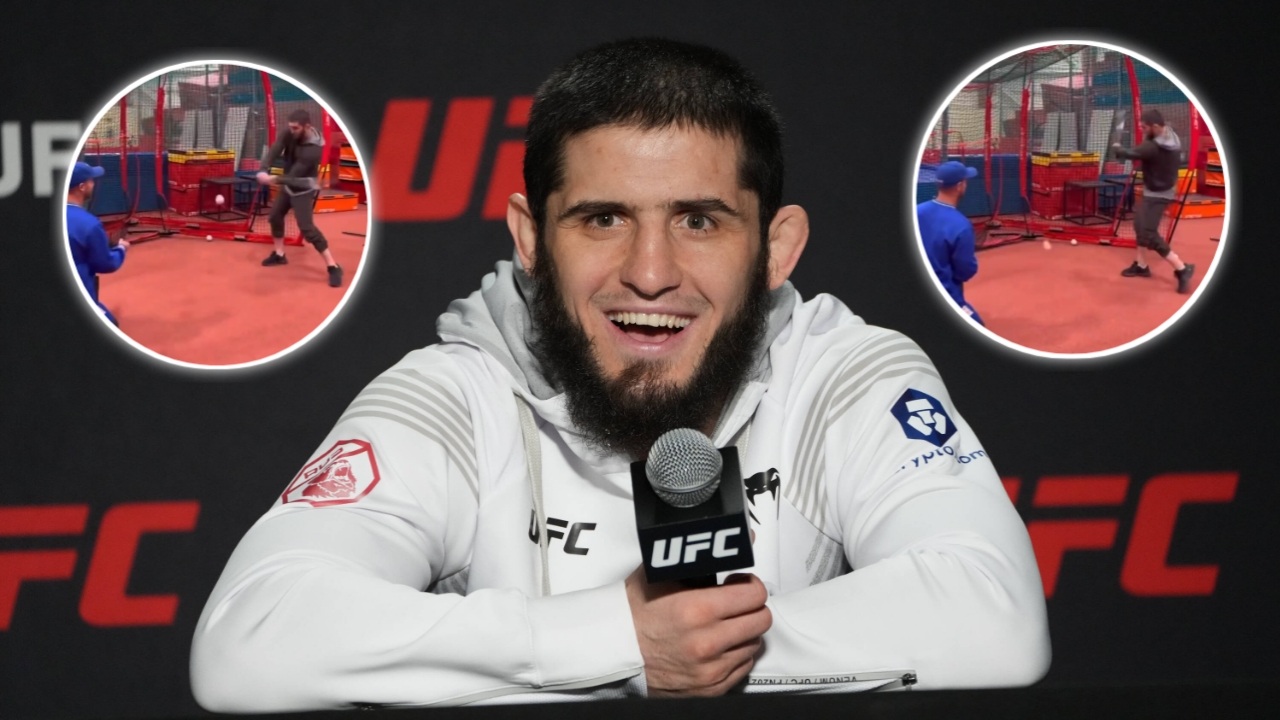 MMA fans react to Islam Makhachev taking up ‘Baseball’ as another sport: “Smesh this ball”