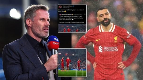 Jamie Carragher social media banter Mohamed Salah